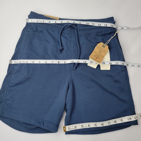 Free Planet Organic Knit Terry Shorts Evening Sea XS NWT - Picture 4 of 5